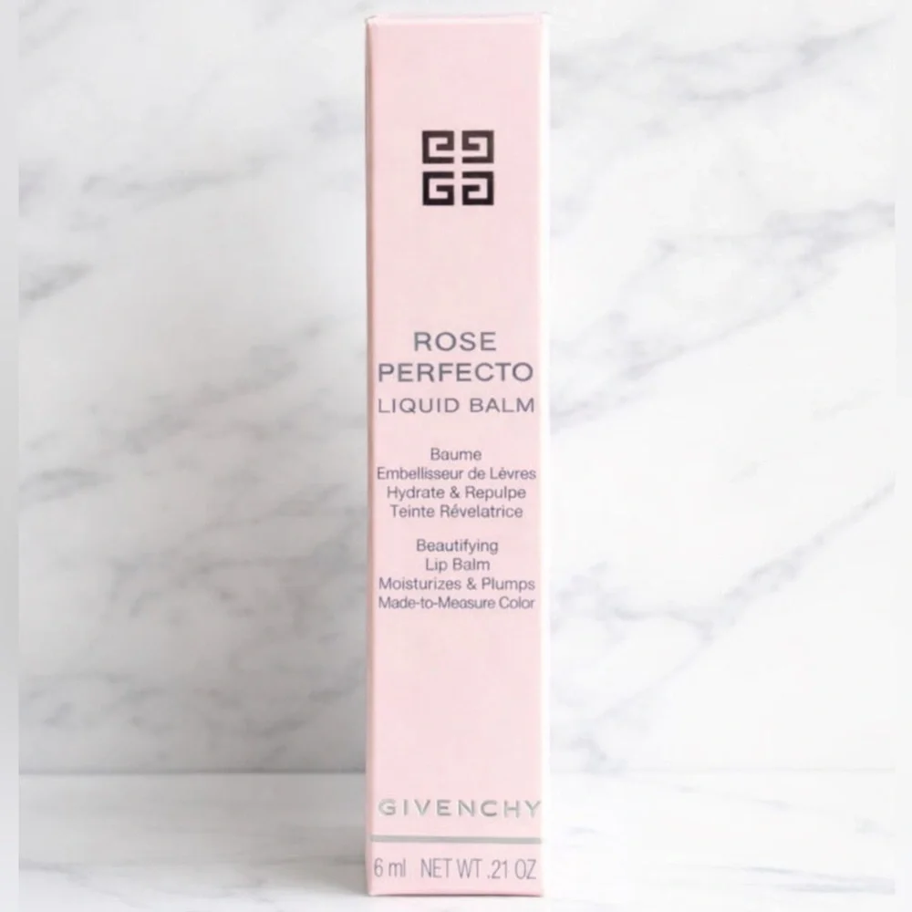 Givenchy Rose Perfecto Liquid Lip Balm 011 Black Pink Hydrating Plumping Gloss